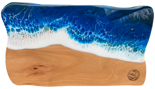 Blue Macrocarpa Raw Edged Serving Board