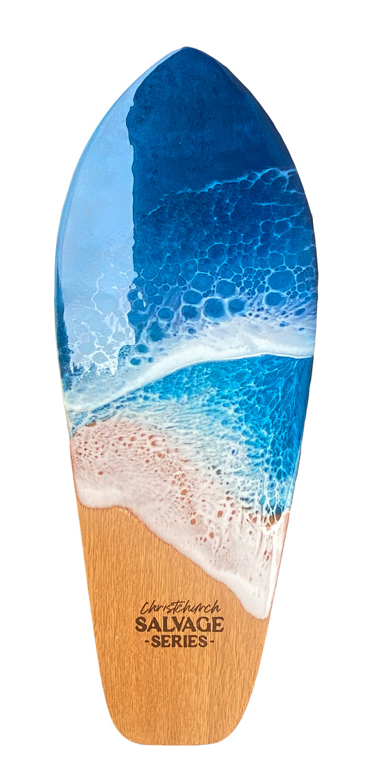 Blue American Oak Salvage Series Surfboard